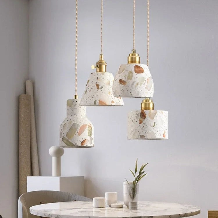 Vuaelorn Terrazzo Pendant Light – Four Shade Styles Together