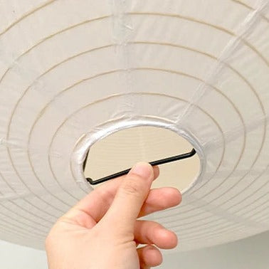 Mwaelinth ribbed paper globe pendant light