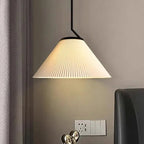 Nordic Linen Geometric Pendant Light Yyaelorn – Lifestyle View 2