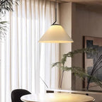 Nordic Linen Geometric Pendant Light Yyaelorn – Lifestyle View 4