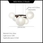 Stellarix Bubble Cluster Chandelier — 5-Head Milky White