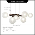 Stellarix Bubble Cluster Chandelier — 7-Head Milky White