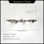 Stellarix Bubble Cluster Chandelier — 9-Head Transparent