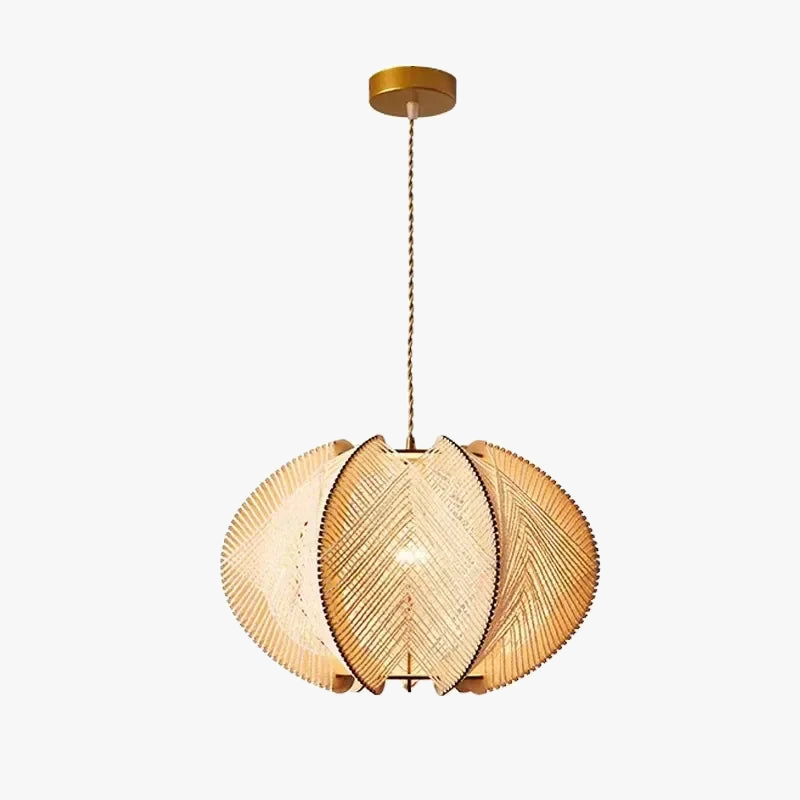 Natural Bamboo Woven Pendant Light Eleo – Lifestyle View 3