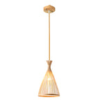 Natural Bamboo Conical Chandelier Garion – Lifestyle View 4