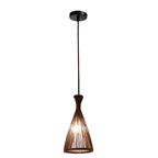 Natural Bamboo Conical Chandelier Garion – Lifestyle View 3