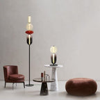 Stacked Glass Pebble Floor Lamp – Petrovia – Lifestyle View 4