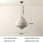 Gathered Cloth Sculptural Pendant Light Ulvion – Medium size dimensions (Ø40 x H44cm)