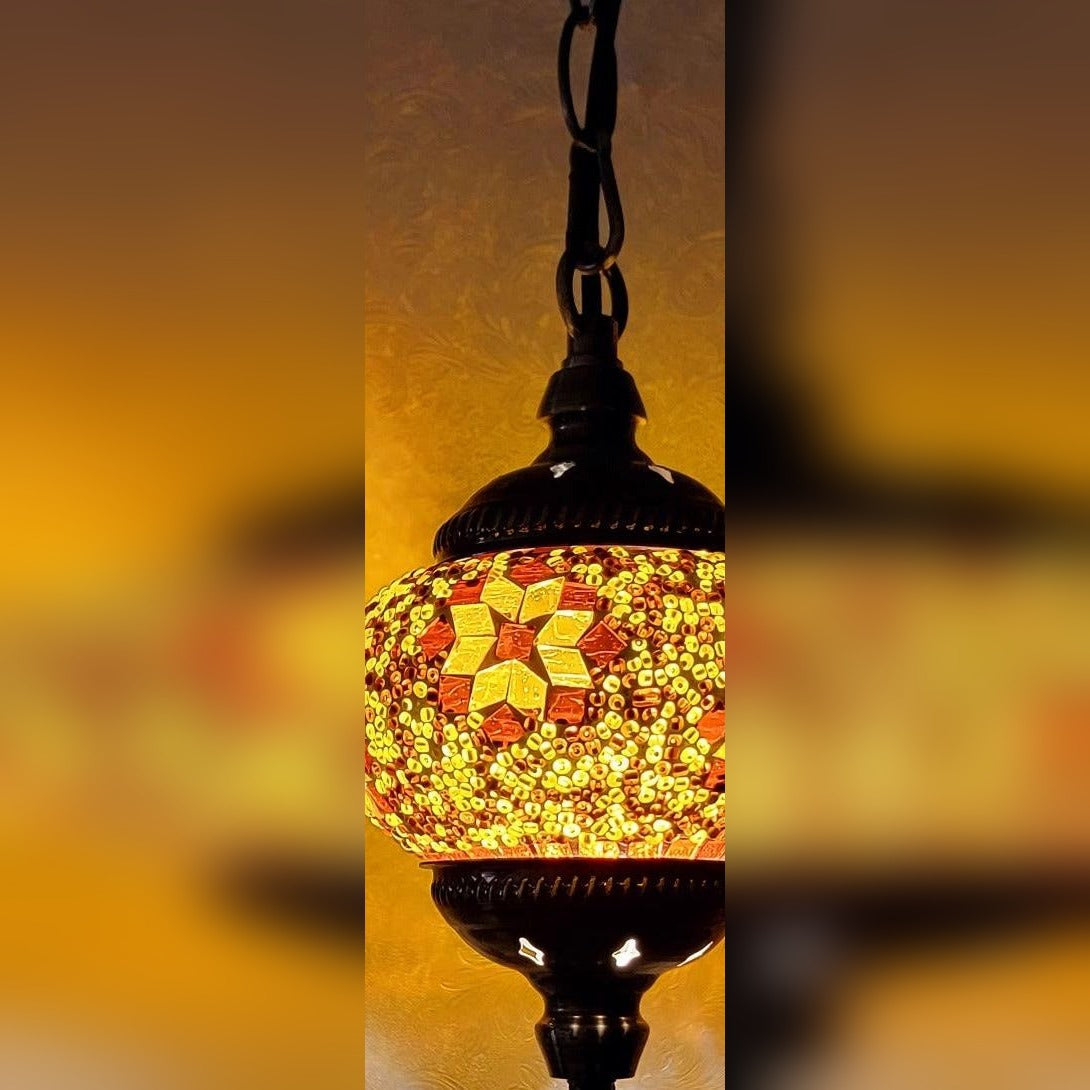 Handcrafted Turkish Mosaic Glass Pendant Light – Ulvoria