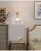 Velara Diamond-Cut Crystal Ceiling Light — bedroom