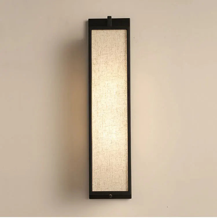 Slatted Linen & Iron Wall Sconce Velmont – Style B studio