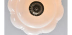 Fluted Milk-Glass Pendant Light – Vellora, Detail of Fluted Glass Edge and Brass Fitter