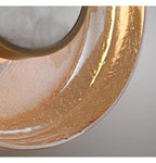 Crackled Glass Disc Wall Sconce – Velmoria – Amber Glass Texture Macro