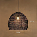 Sculptural Bamboo Woven Pendant Light Velorin