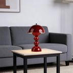 Velvara lamp glowing warm white in dark room – no-wire portable lighting