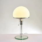 Orbilux lamp – Matte Black version showing luminous globe glow