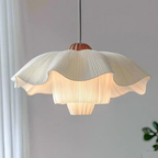 Petal-Form Cloth Pendant Light Xelivon – Hero Shot