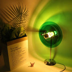 Zyneth Sage Green disc lamp in creative studio interior